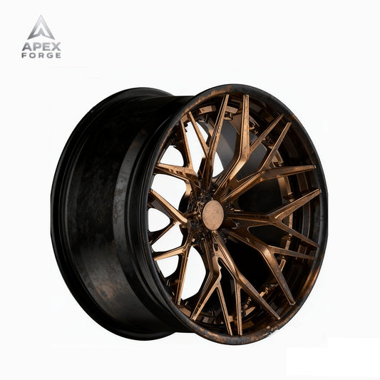 2-Piece 18-24 Inch Concave Aluminum Alloy Forged Rims 5x115 Black Gold Plated Wheels for Dodge Charger SRT New Condition