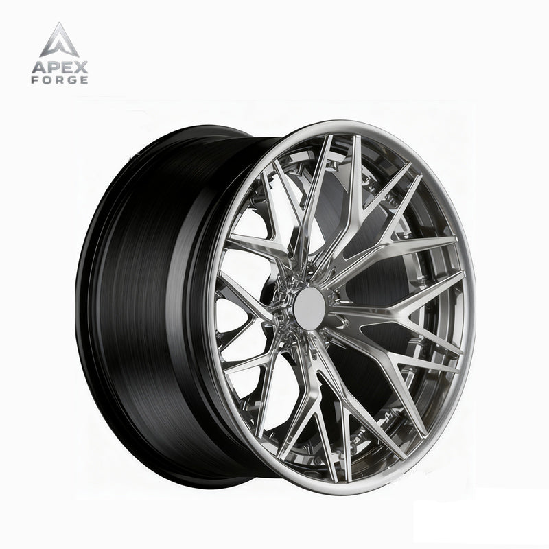 2-Piece 18-24 Inch Concave Aluminum Alloy Forged Rims 5x115 Black Gold Plated Wheels for Dodge Charger SRT New Condition