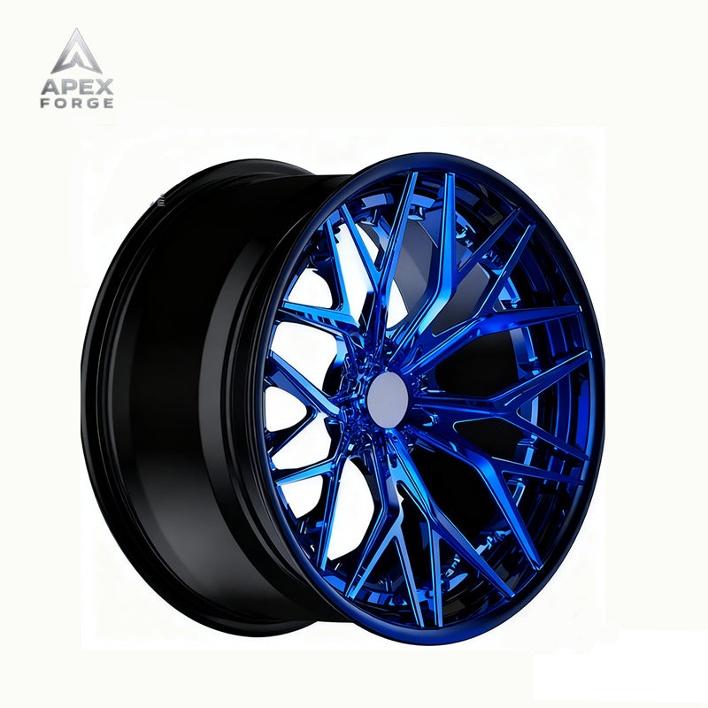 2-Piece 18-24 Inch Concave Aluminum Alloy Forged Rims 5x115 Black Gold Plated Wheels for Dodge Charger SRT New Condition