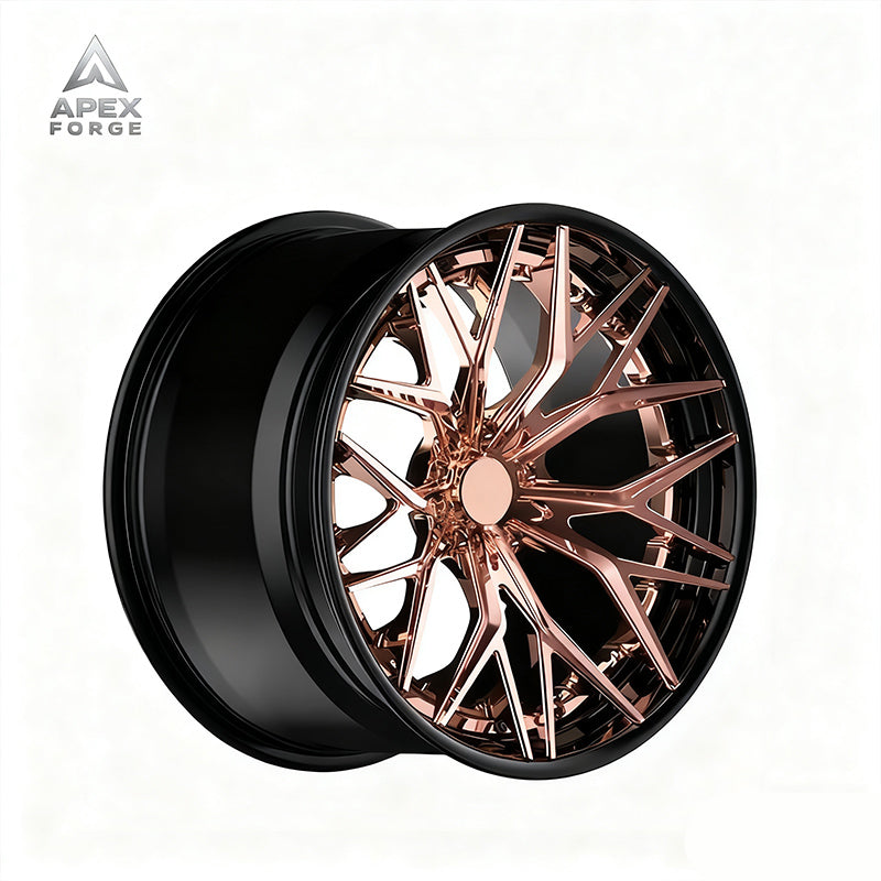 2-Piece 18-24 Inch Concave Aluminum Alloy Forged Rims 5x115 Black Gold Plated Wheels for Dodge Charger SRT New Condition