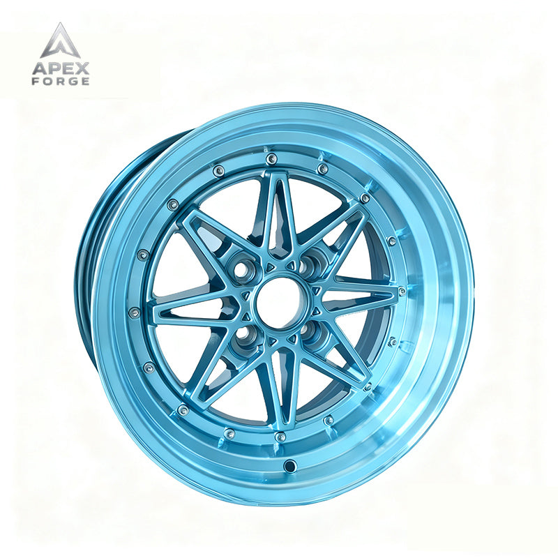 Sainbo F991403 Car Alloy Wheels 15x8 15x9 4x100 4x114.3 Deep Dish Matt Black Gunmetal Silver Machine Face Aluminium Wheels